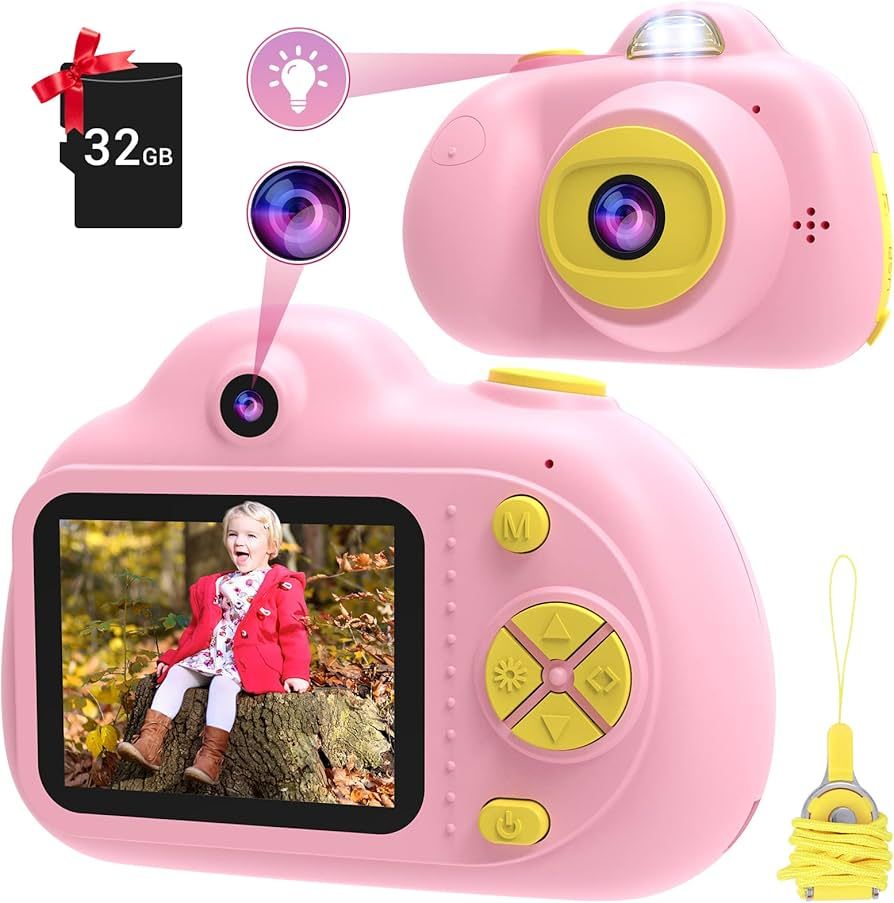 Kids Camera 1080P Selfie Mini Camera, HD Digital Video Camera for Toddlers, Video Recorder Toys f... | Amazon (US)