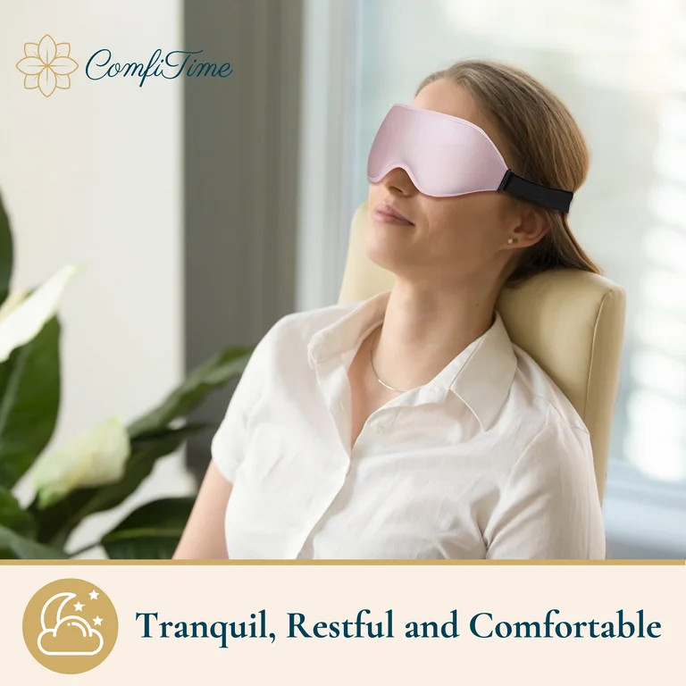 ComfiTime 3D Sleep Mask - 100% Blackout Eye Mask for Sleeping, Eye Covers for Men and Women, Cont... | Walmart (US)