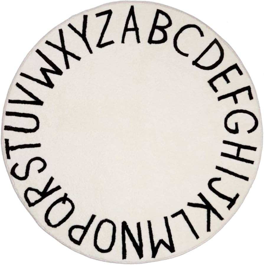 SHACOS Ultra Soft Round ABC Rug 4 Ft Alphabet Rug for Kids Room Play Rug Baby Nursery Rug Educati... | Amazon (US)