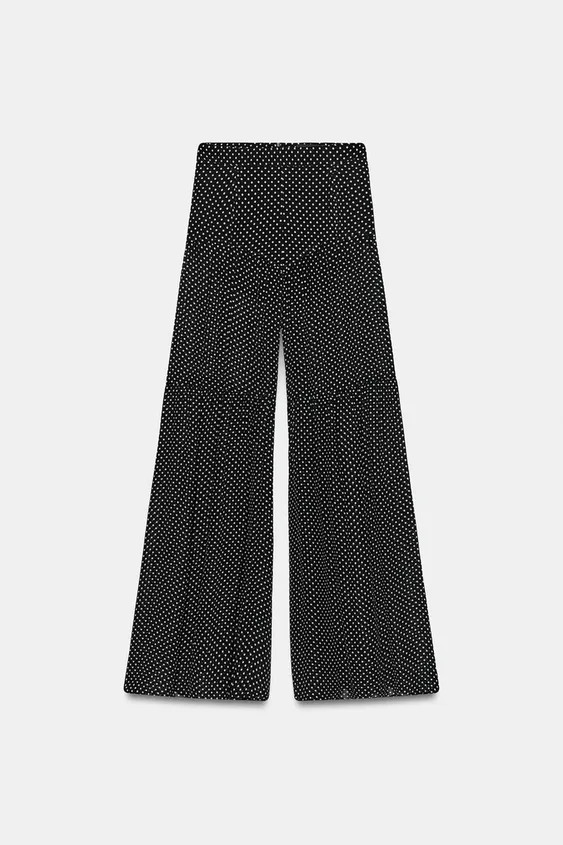 ZW COLLECTION PLEATED DOTS TROUSERS | Zara UK