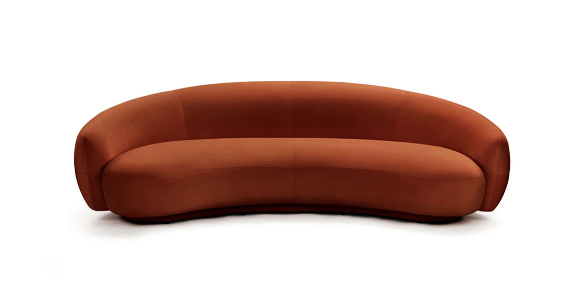 Savelle Modern Curved Sofa | Manhattan Home Design