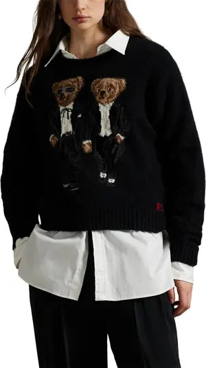 Ralph & Ricky Tuxedo Bear Wool & Alpaca Blend Sweater | Nordstrom
