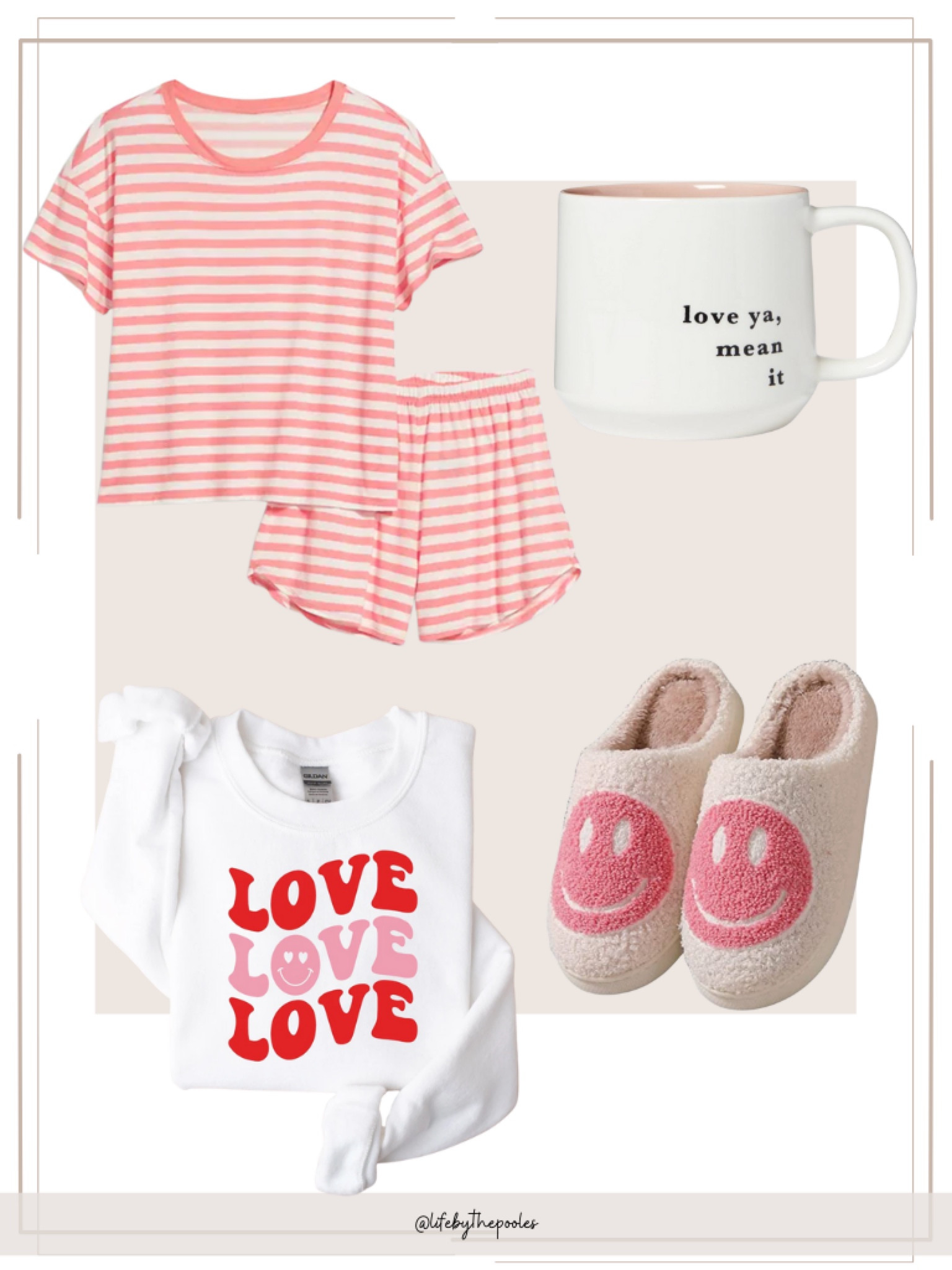 Valentine’s Day, Valentine’s Day pajamas, matching set, smile slippers, oversized graphic sweaters, sweatshirt, love, pink, valentines apparel, Valentine’s Day outfit, Valentine’s Day gift ideas for her #amazon #target #oldnavy #etsy #valentines #valentinesday 

#LTKSeasonal #LTKHoliday #LTKunder50