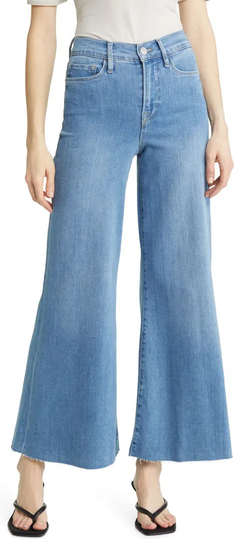 Le Palazzo Raw Hem Ankle Wide Leg Jeans | Nordstrom