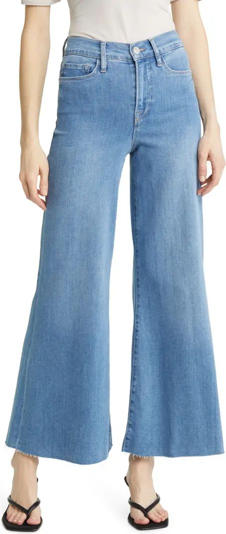 Le Palazzo Raw Hem Ankle Wide Leg Jeans | Nordstrom