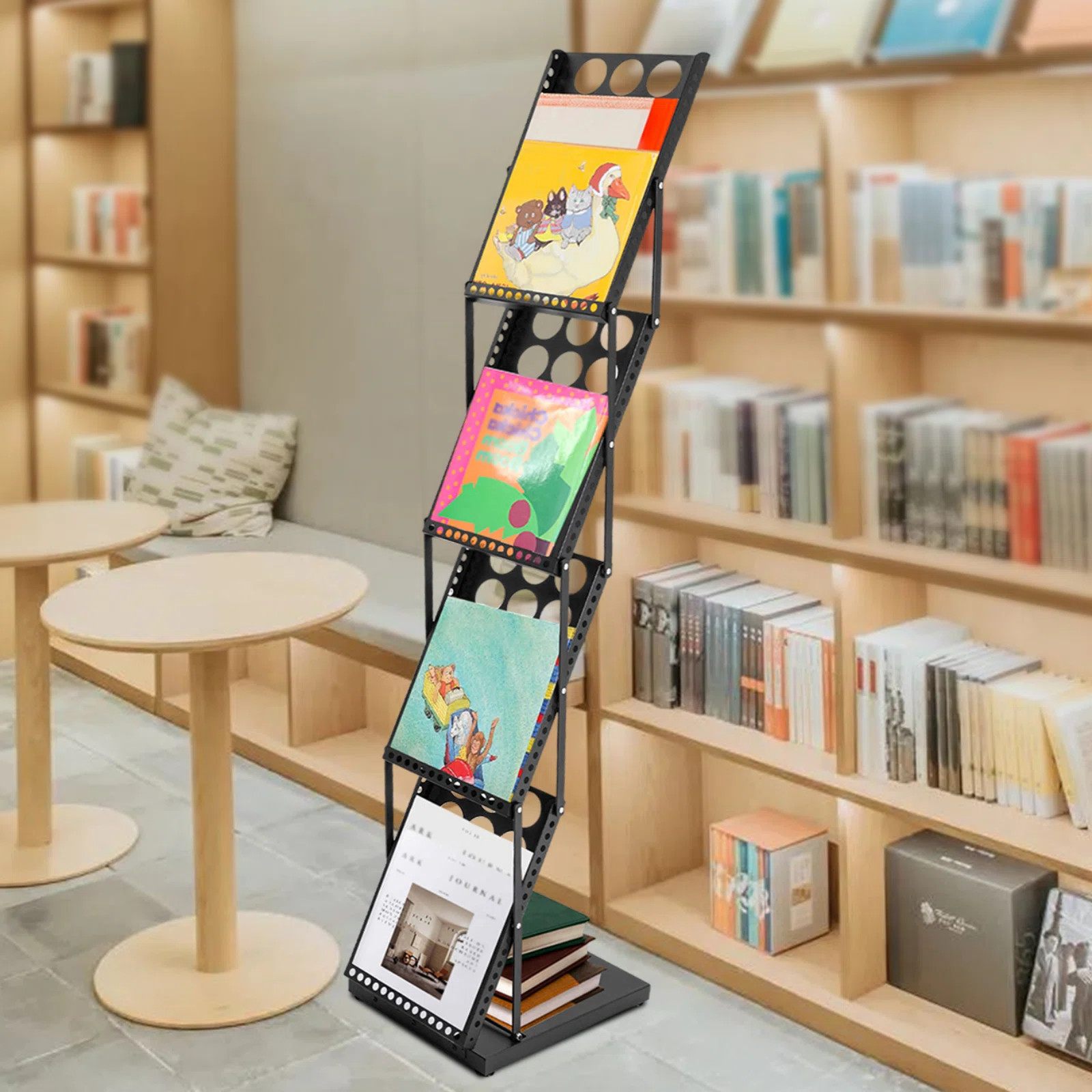 Bleddyn 4-tier  Metal Free Standing Magazine Rack | Wayfair North America