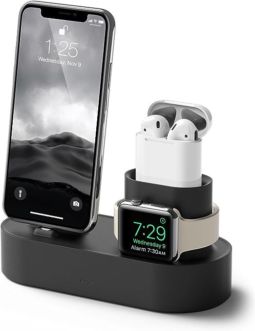 elago 3 in 1 Apple Charging Station Compatible with Apple Watch Series 6/SE/5/4/3/2/1, Apple AirP... | Amazon (US)