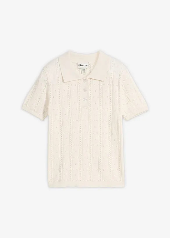 Ajour-Pullover mit Seidenanteil | Bonprix DE