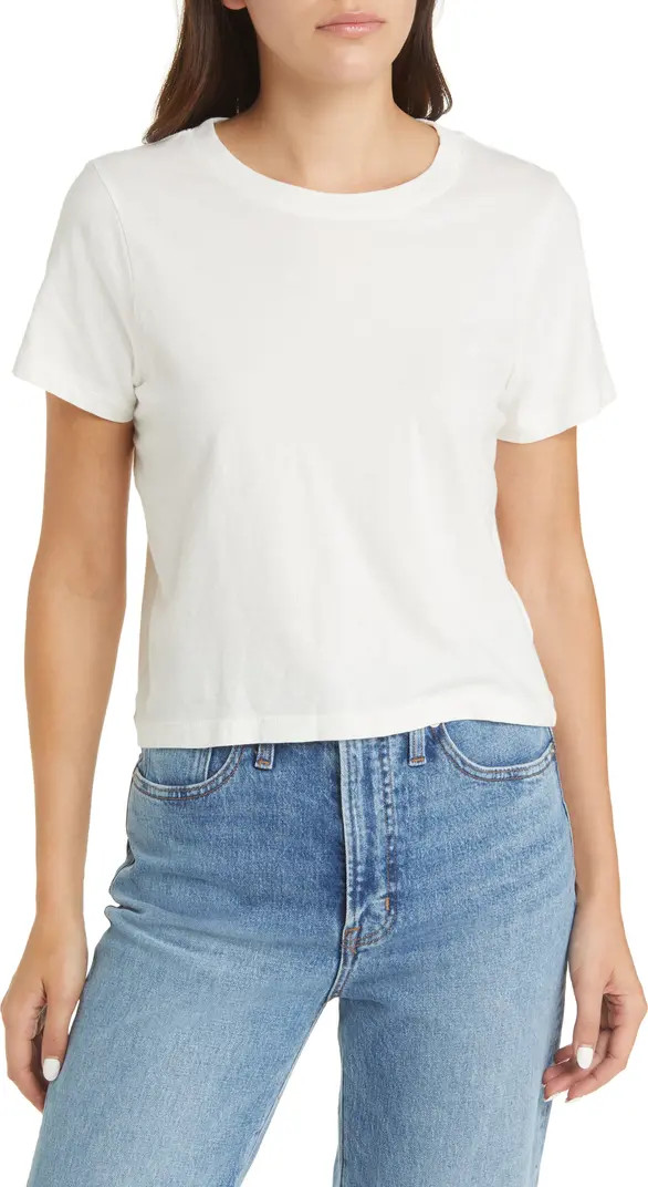 Madewell Lakeshore Softfade Cotton Crop Tee | Nordstrom | Nordstrom