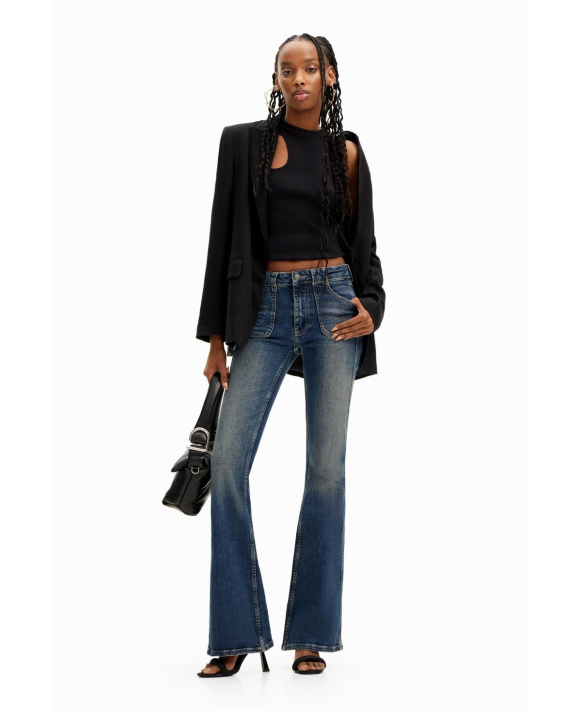 Desigual Women's Flared jeans - Dark blue | Macy's