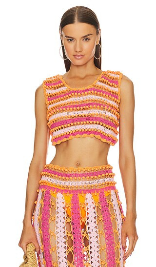 X Revolve Gaia Top in Pink & Peach | Revolve Clothing (Global)