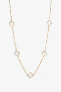 Jewellery | Gold Plated And Mother of Pearl Station Clover Necklace | Jon Richard | Debenhams UK