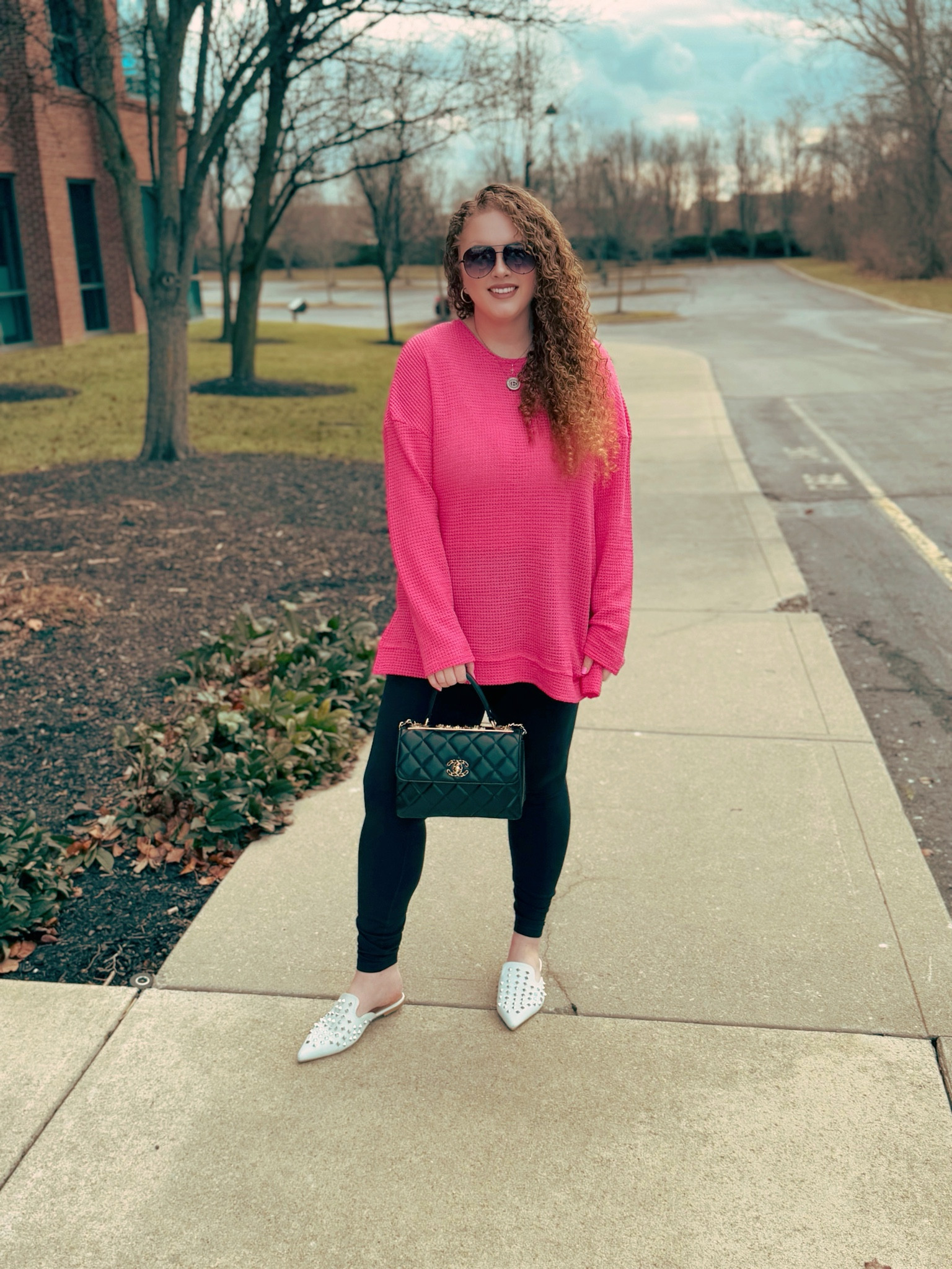 This would make a great Valentine’s Day outfit 💕💋amazon pink top | amazon waffle knit top | amazon leggings | black leggings | leggings outfit | Amazon lululemon leggings dupe | mules | Amazon mules | studded mules | white mules | amazon fashion | amazon finds | amazon look | amazon outfit | valentines outfit | valentines look | valentines fashion | Valentine’s finds | valentines outfit inspo | Valentine’s Day fashion inspo | Valentine’s 2025  | casual outfit  | casual outfit inspo | casual Valentine’s outfit 

#LTKFindsUnder50 #LTKMidsize #LTKStyleTip