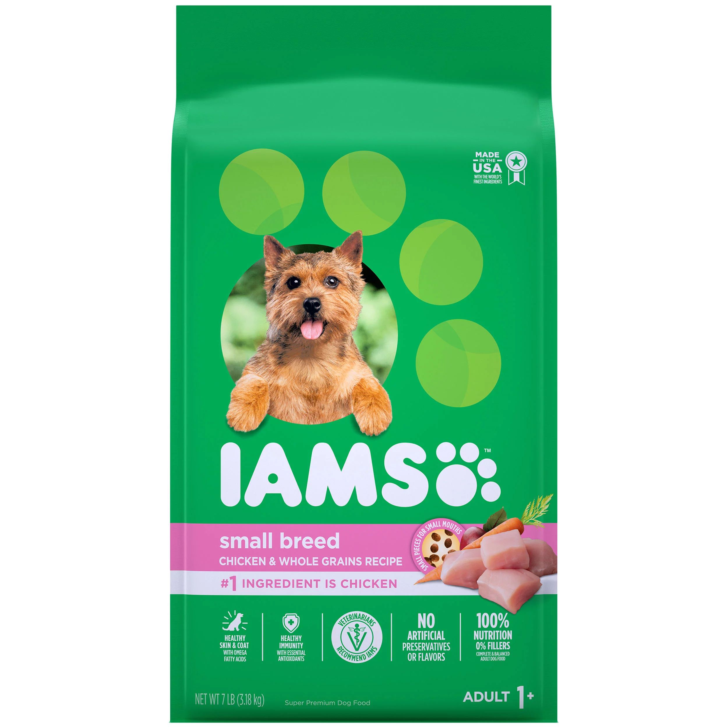 IAMS Small & Toy Breed Adult Dry Dog Food for Small Dogs with Real Chicken, 7 lb. Bag - Walmart.c... | Walmart (US)