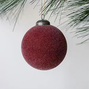 CG Hunter Holiday Collection, Bordeaux Glass Set-of-6 Christmas Tree Ornaments, Premium Christmas... | Amazon (US)