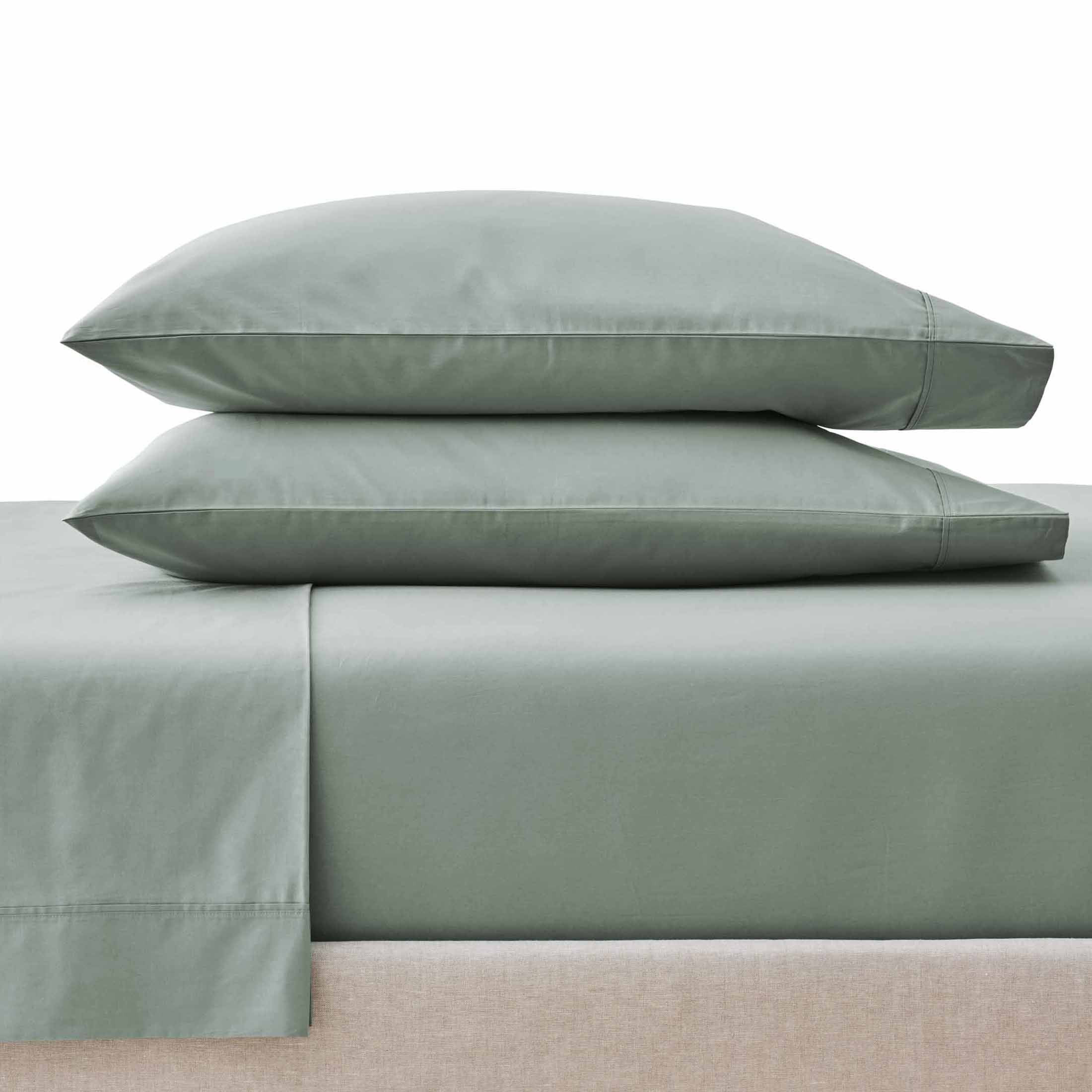 Better Homes & Gardens Cool & Crisp 4-Piece 300 Thread Count Green River Cotton Percale Sheet Set... | Walmart (US)