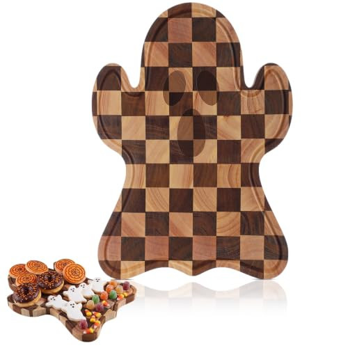 Obreezify Halloween Ghost Cutting Board 14"x10" Wood Charcuterie Board | Amazon (US)