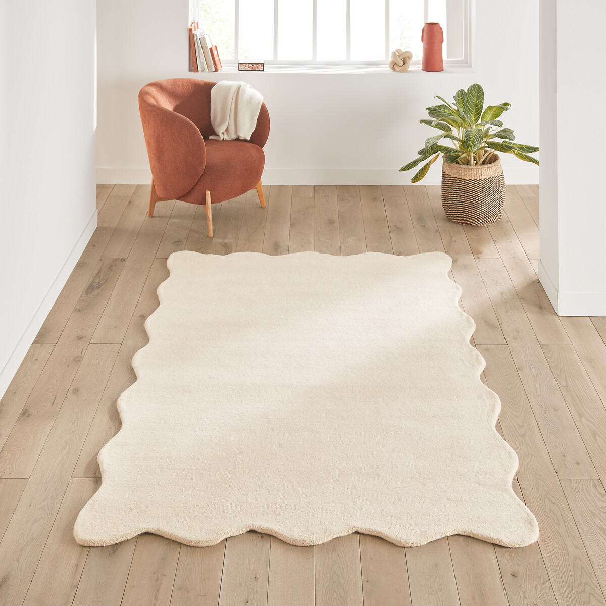 Scalero Scalloped 100% Wool Rug | La Redoute (UK)