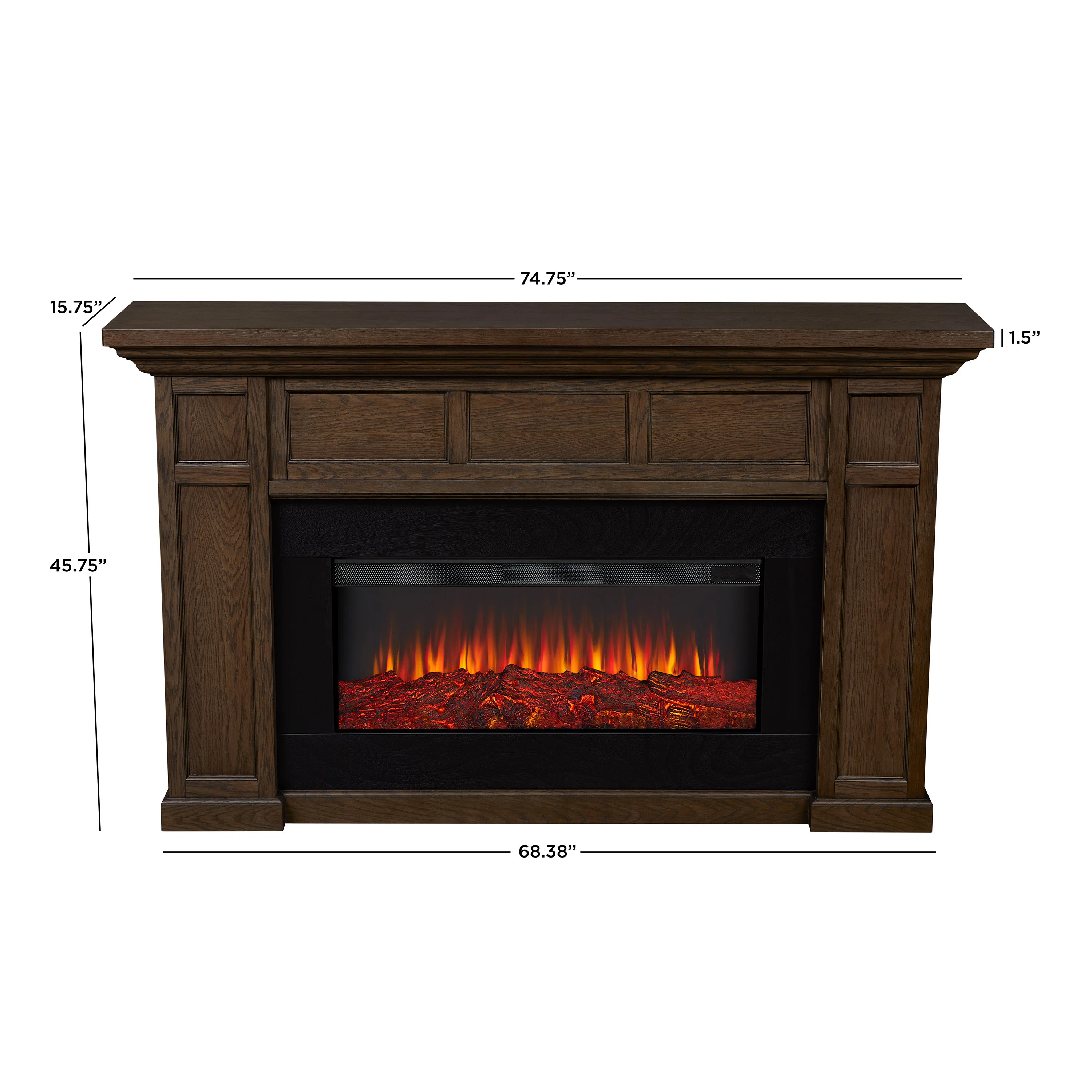 Alcott 75" Landscape Electric Fireplace by Real Flame | Wayfair North America