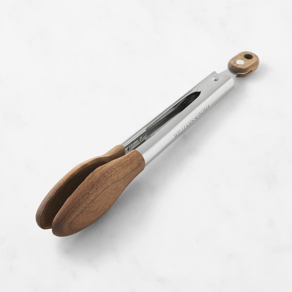 Williams Sonoma Walnut Locking Tongs | Williams-Sonoma
