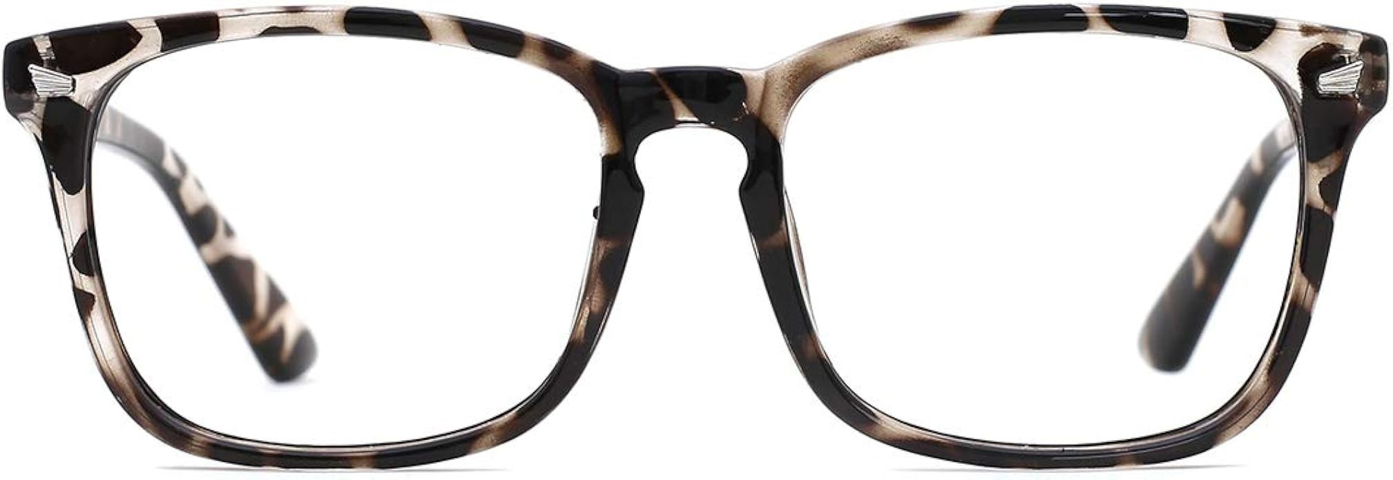 TIJN Blue Light Blocking Glasses Square Nerd Eyeglasses Frame Anti Blue Ray Computer Game Glasses | Amazon (US)