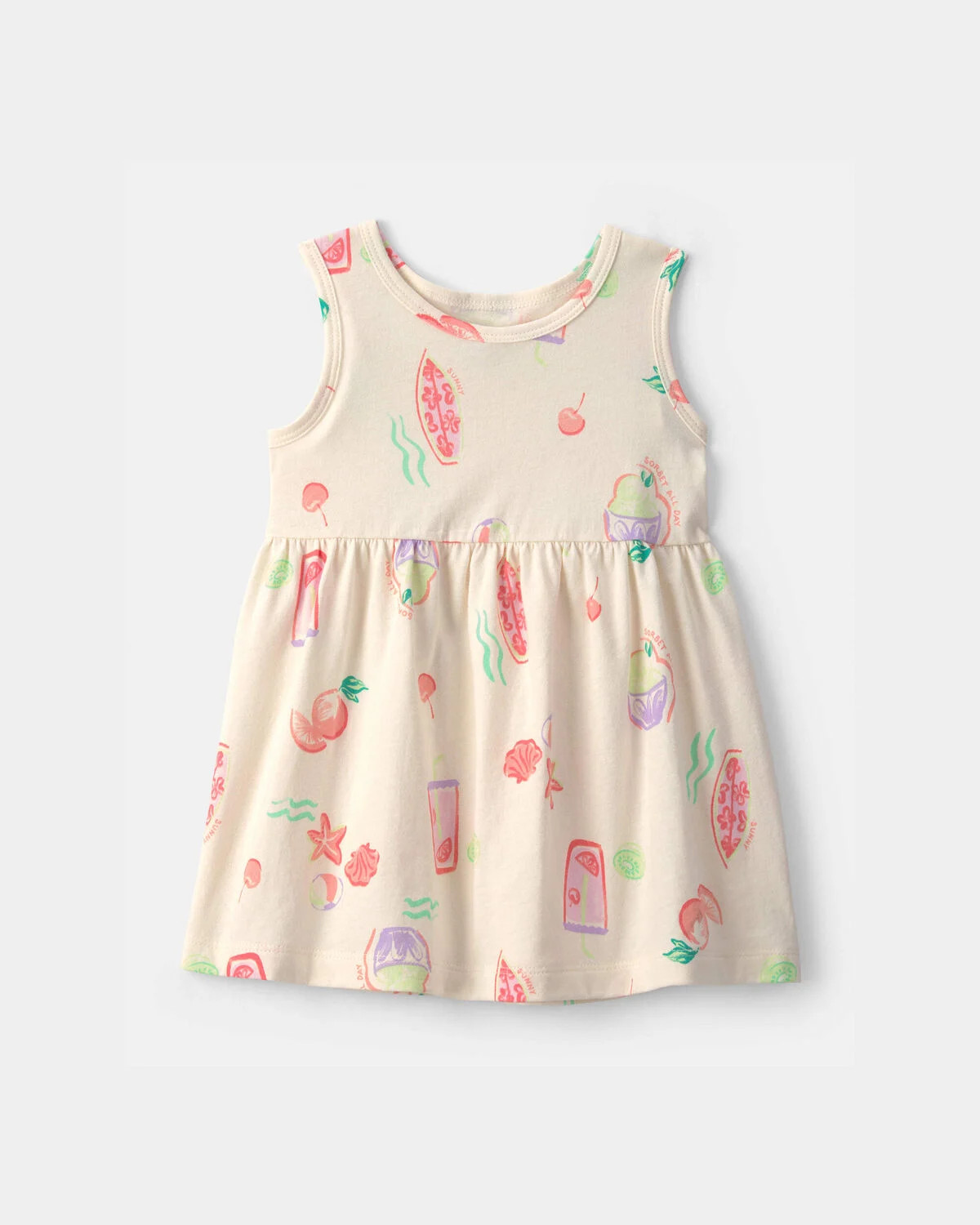 Baby Girl Summer Sleeveless Dress - Cream | Carter's | Carter's Inc