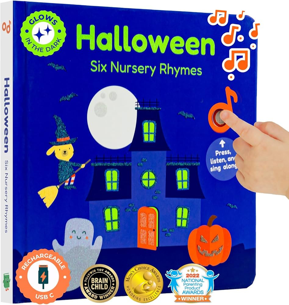 Cali's Books Halloween Toddler Book - USB Rechargeable with 6 Halloween Songs | Halloween Baby To... | Amazon (US)