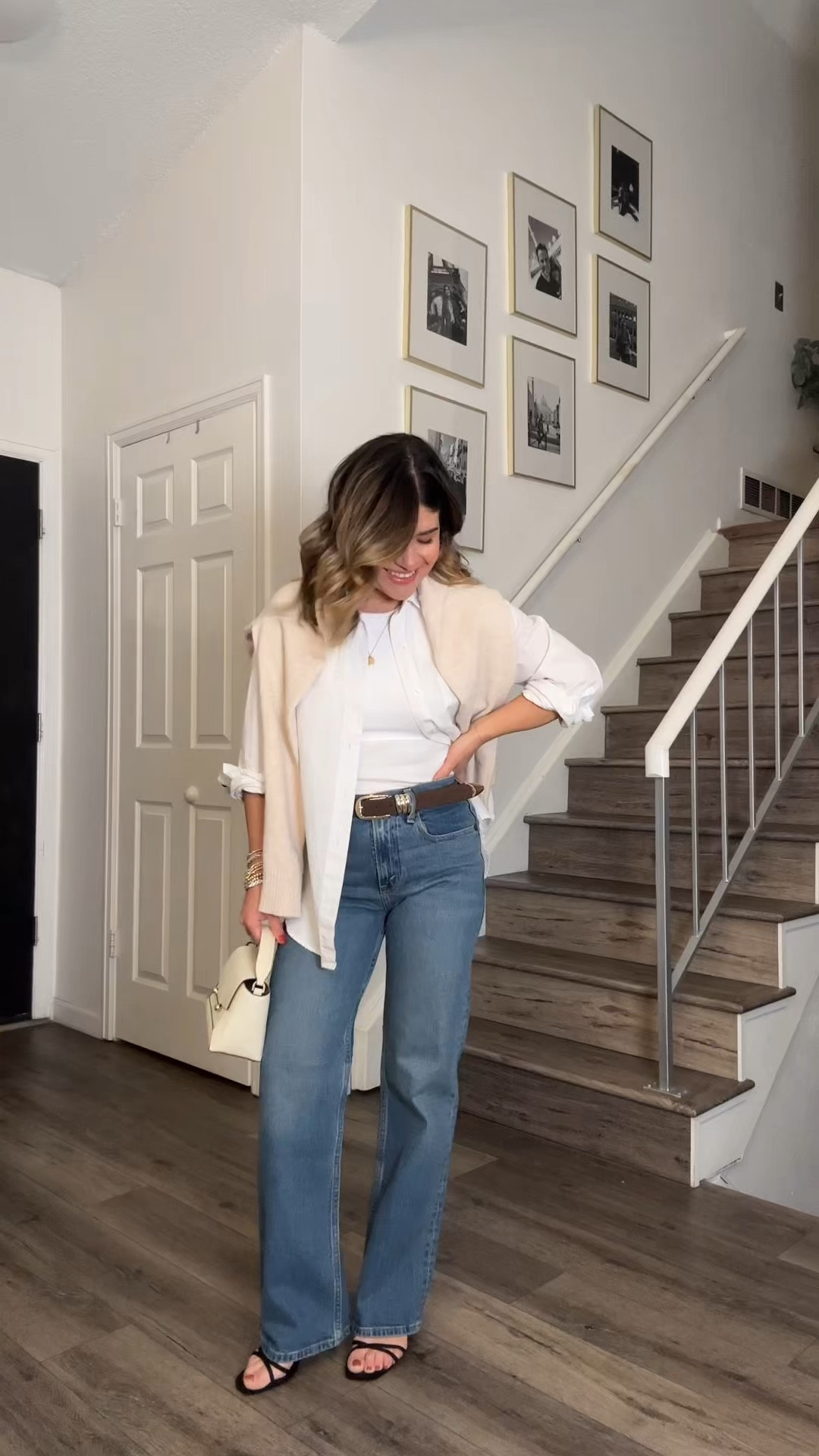 An outfit formula that never fails! 
Tank top size xs
Jeans size 24 Short
Linked similar shirts! Take 25% off one of my favorite white button down shirts via Madewell! 

#LTKSaleAlert #LTKmomlife #LTKootd