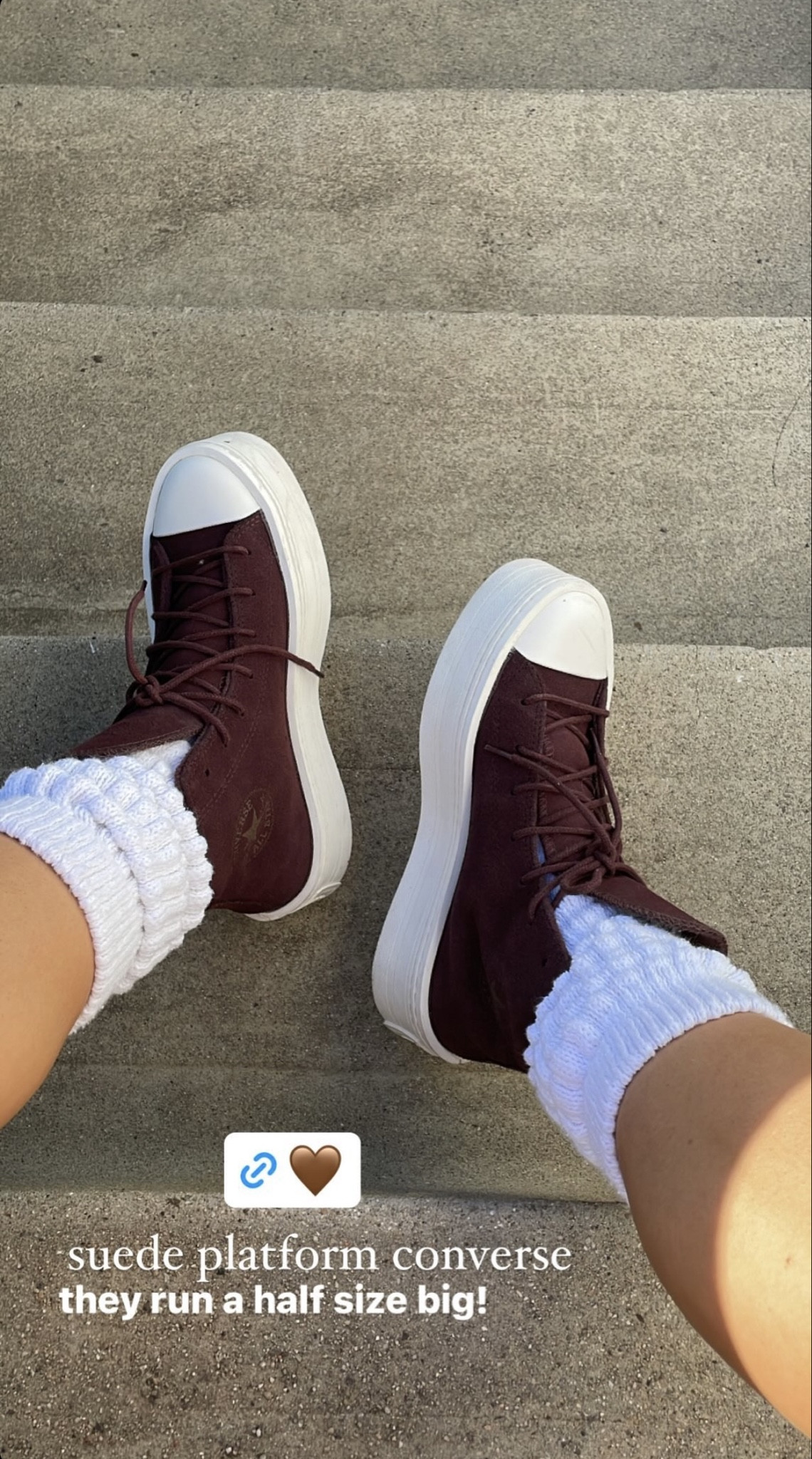 Fleece-lined suede platform Converse are soo warm and cozy 🧸☁️🤎
They run a half size big!

#LTKstyletip #LTKshoecrush #LTKSeasonal