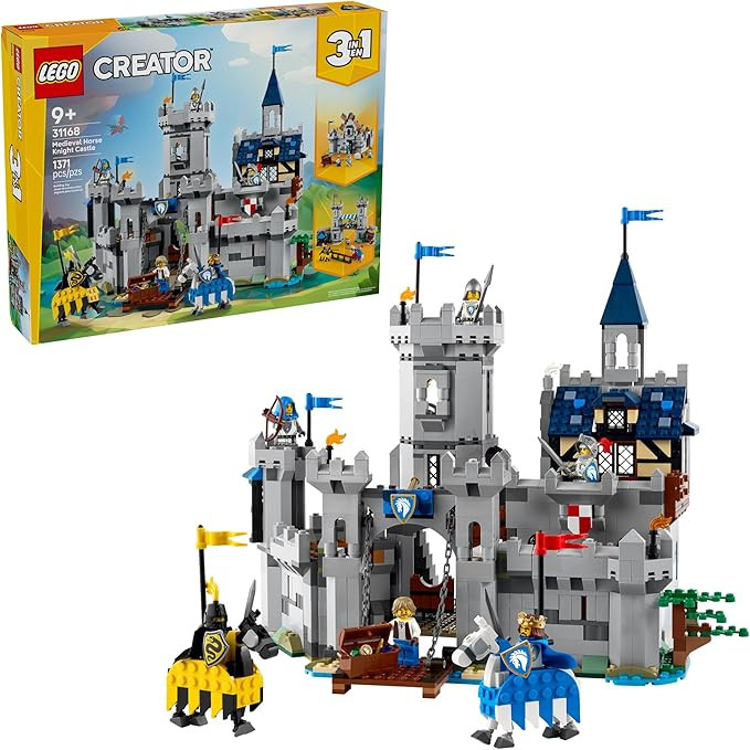 LEGO Creator 3 in 1 Medieval Horse Knight Castle Building Toy for Kids - Building Blocks & Learni... | Amazon (US)