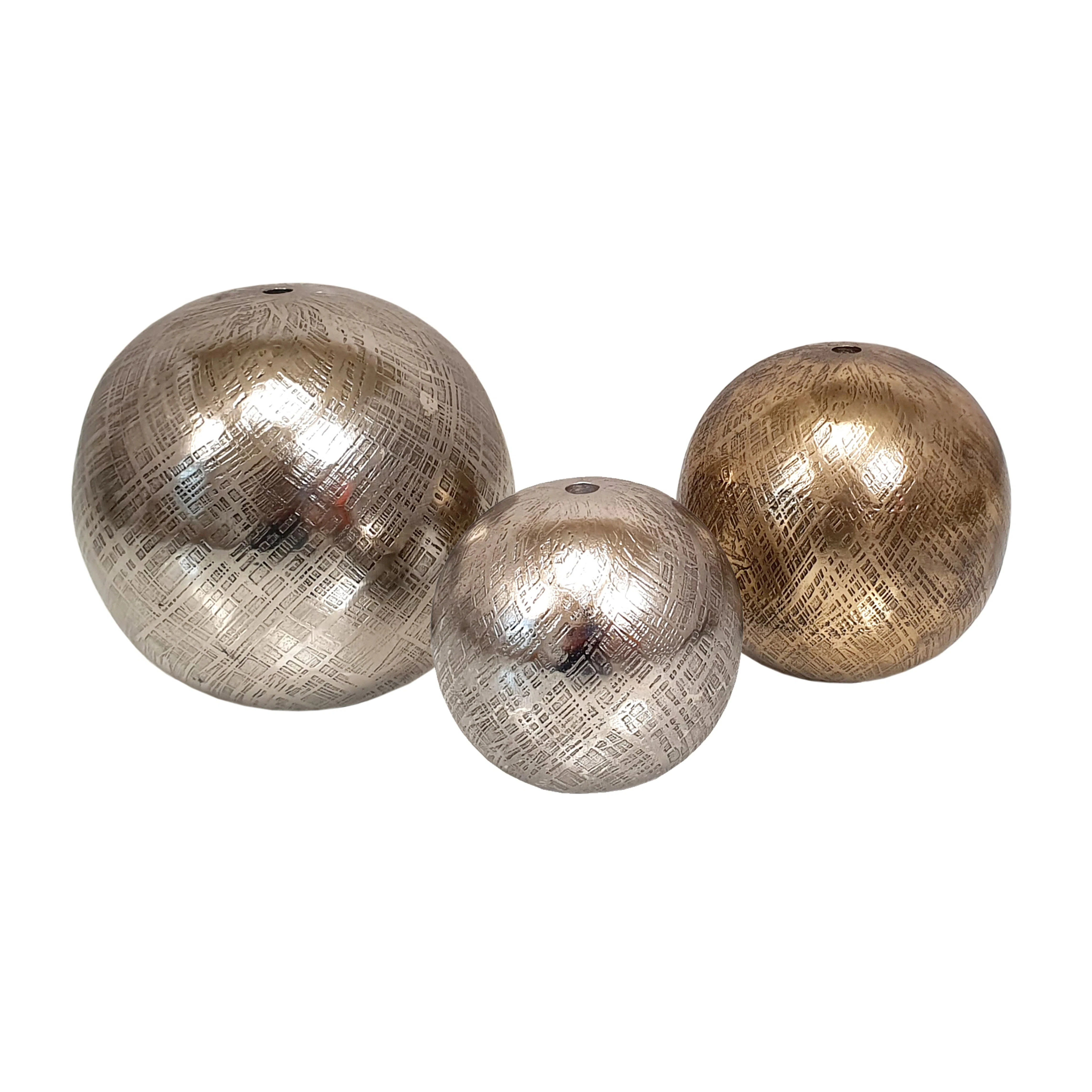 Everly Quinn 3 Piece Aluminum Ball Sculpture Set & Reviews | Wayfair | Wayfair North America