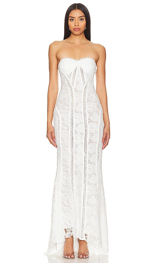 ROCOCO SAND X Revolve Paris Lace Gown in White. - size S | Revolve Clothing (Global)