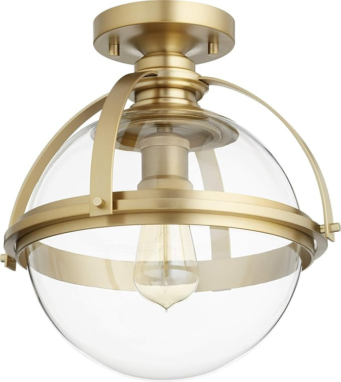 Quorum International 13" Meridian Flushmount - Aged Brass - 38-13-80 | Amazon (US)