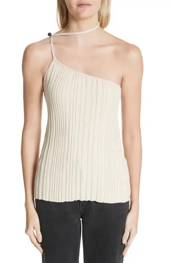 Women's Jacquemus Le Top Pinhao One-Shoulder Tank Top, Size 4 US / 36 FR - Beige | Nordstrom