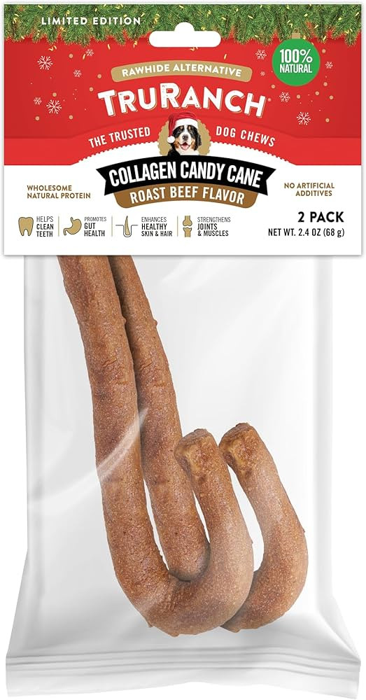 Collagen Chew - Candy Cane - 1 Bag, 2 Count, Stocking Stuffer, Limited Edition Holiday All-Natura... | Amazon (US)