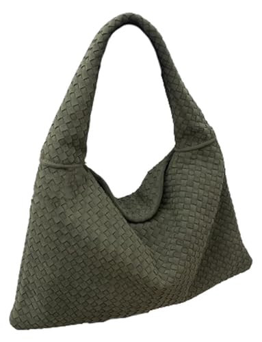 Slouchy Woven Suede Hobo Bags Women Trendy Suede Purse Crossbody Crescent Shoulder Satchel Work B... | Amazon (US)