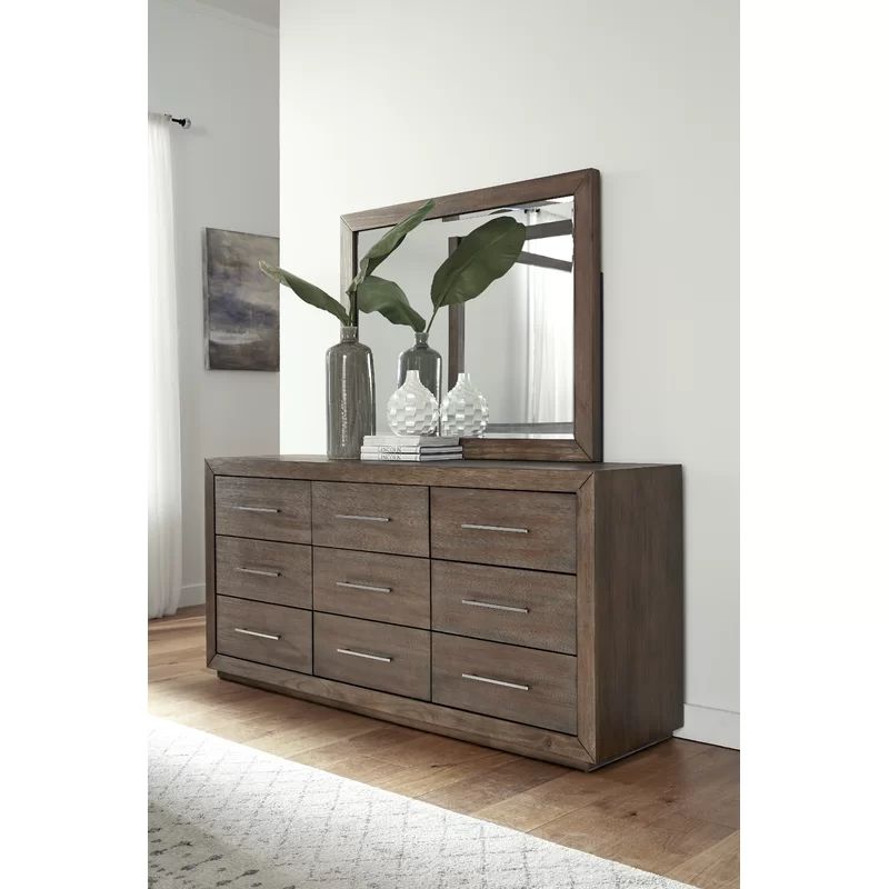 Baugus 9 Drawer Dresser with Mirror | Wayfair North America