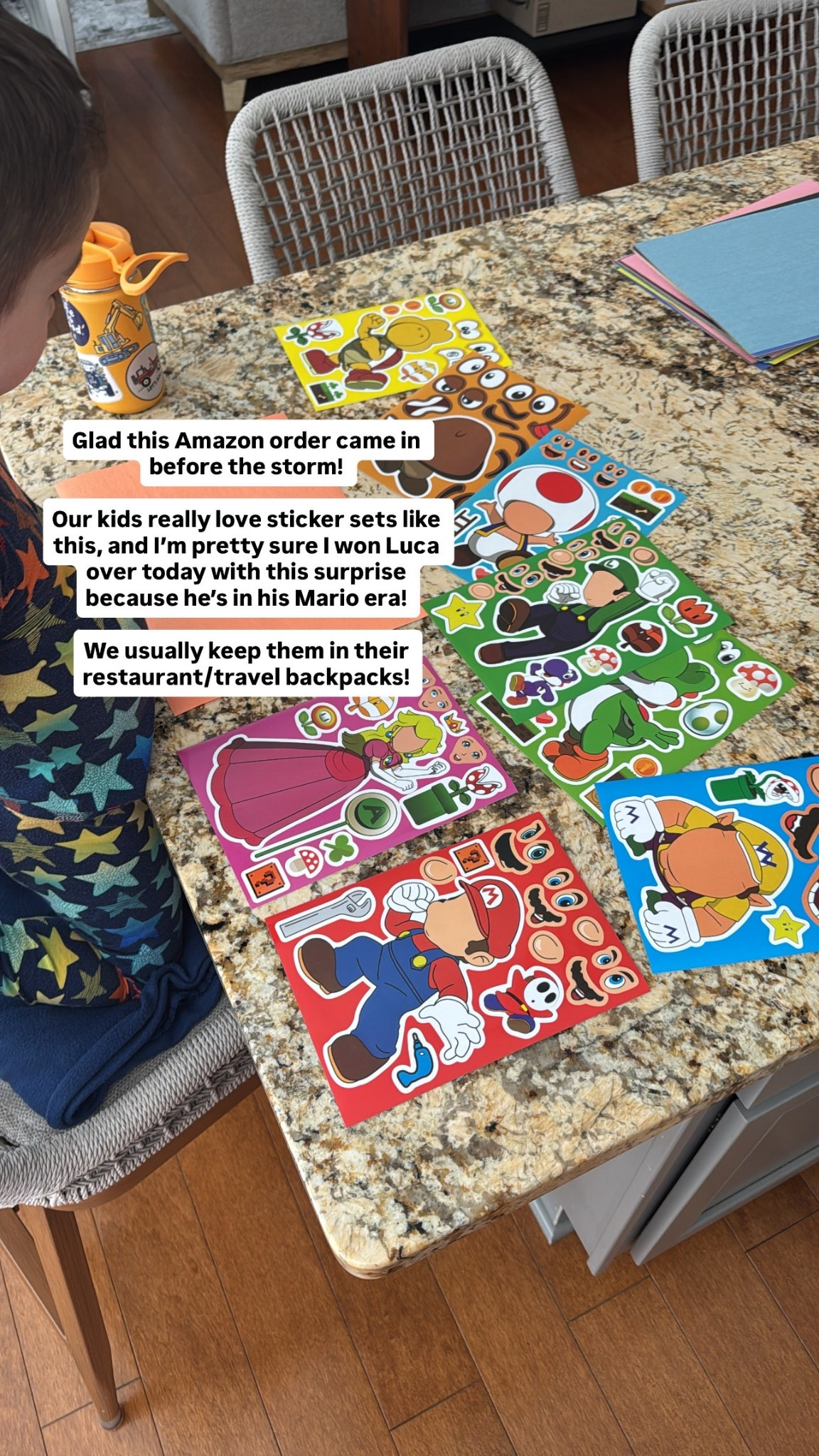 Linking the Mario stickers I shared on stories for those who are asking. We love stickers like this for at home activities, but we also keep them in our restaurant backpack and bring them when we travel. They’re such great entertainment on the go! 

#LTKKids #LTKmomlife #LTKTravel