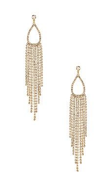 Ettika Teardrop Chandelier Earrings in Gold from Revolve.com | Revolve Clothing (Global)