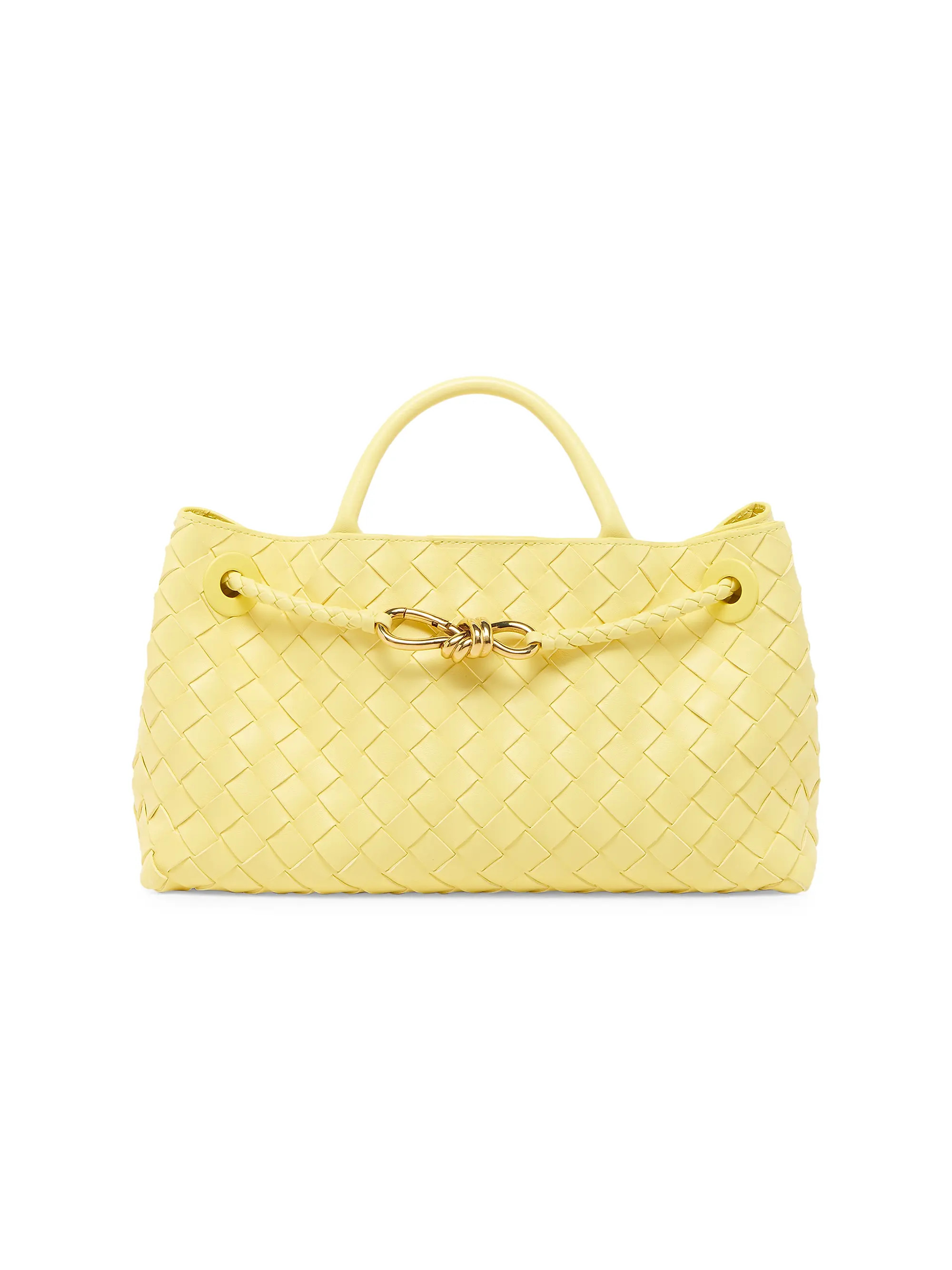 Small East-West Andiamo Intrecciato Leather Top-Handle Bag | Saks Fifth Avenue