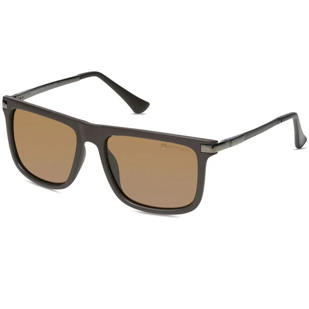 Alpine Swiss Mens Polarized Sunglasses Classic Retro Square Vintage Sun Glasses - Walmart.com | Walmart (US)