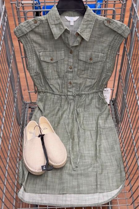 Walmart outfit idea with this utility shirtdress, functional buttons, pockets, high-low hem. Great for casual work to weekend. Looks cute with sneakers or sandals too! Fits true to size, I’m a small. 

#LTKFindsUnder50 #LTKFindsUnder100 #LTKStyleTip