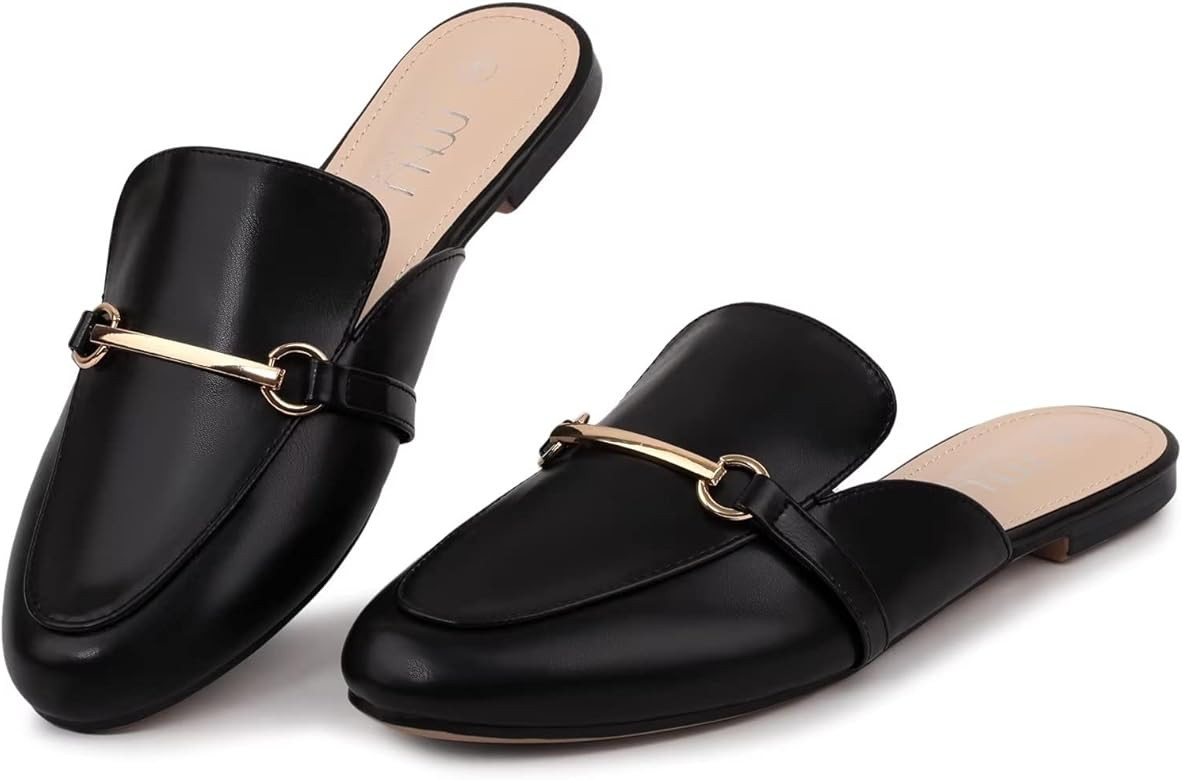 MUSSHOE Mules for Women Flats Comfortable Slip on Women Mules Backless Loafers | Amazon (US)