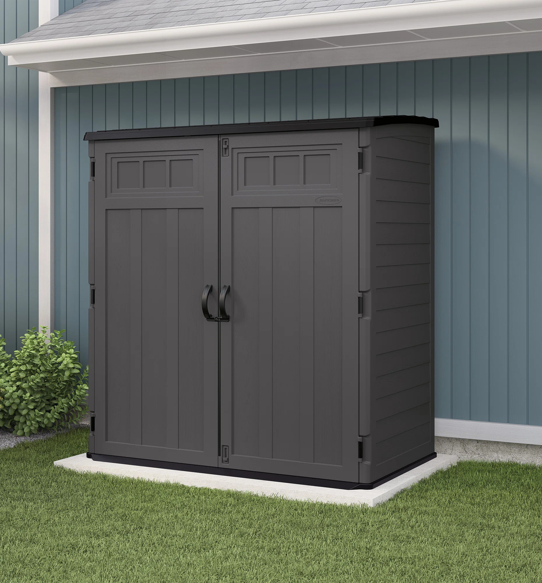 Suncast 5 ft. 10.5 in. W x 3 ft. 8.25 in. D Resin Vertical Storage Shed | Wayfair North America