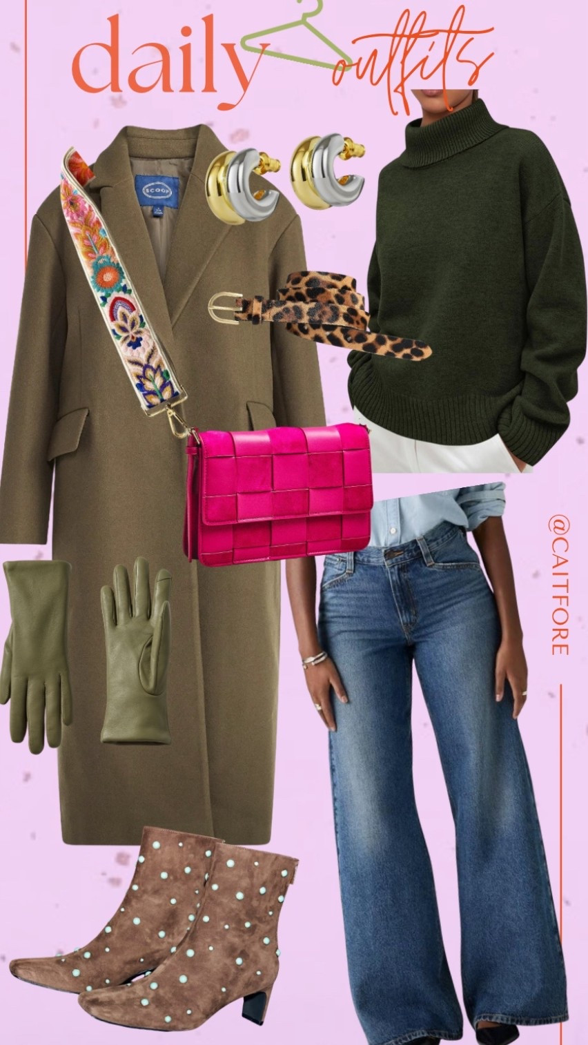 Chic fall maximalist outfit 🩷💚 

#LTKItBag #LTKHoliday #LTKSeasonal