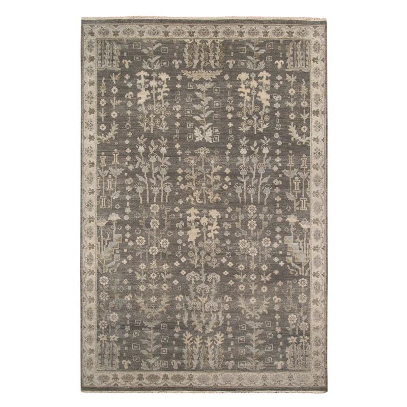 Butner Handmade Hand-Knotted Wool Gray Rug | Wayfair North America