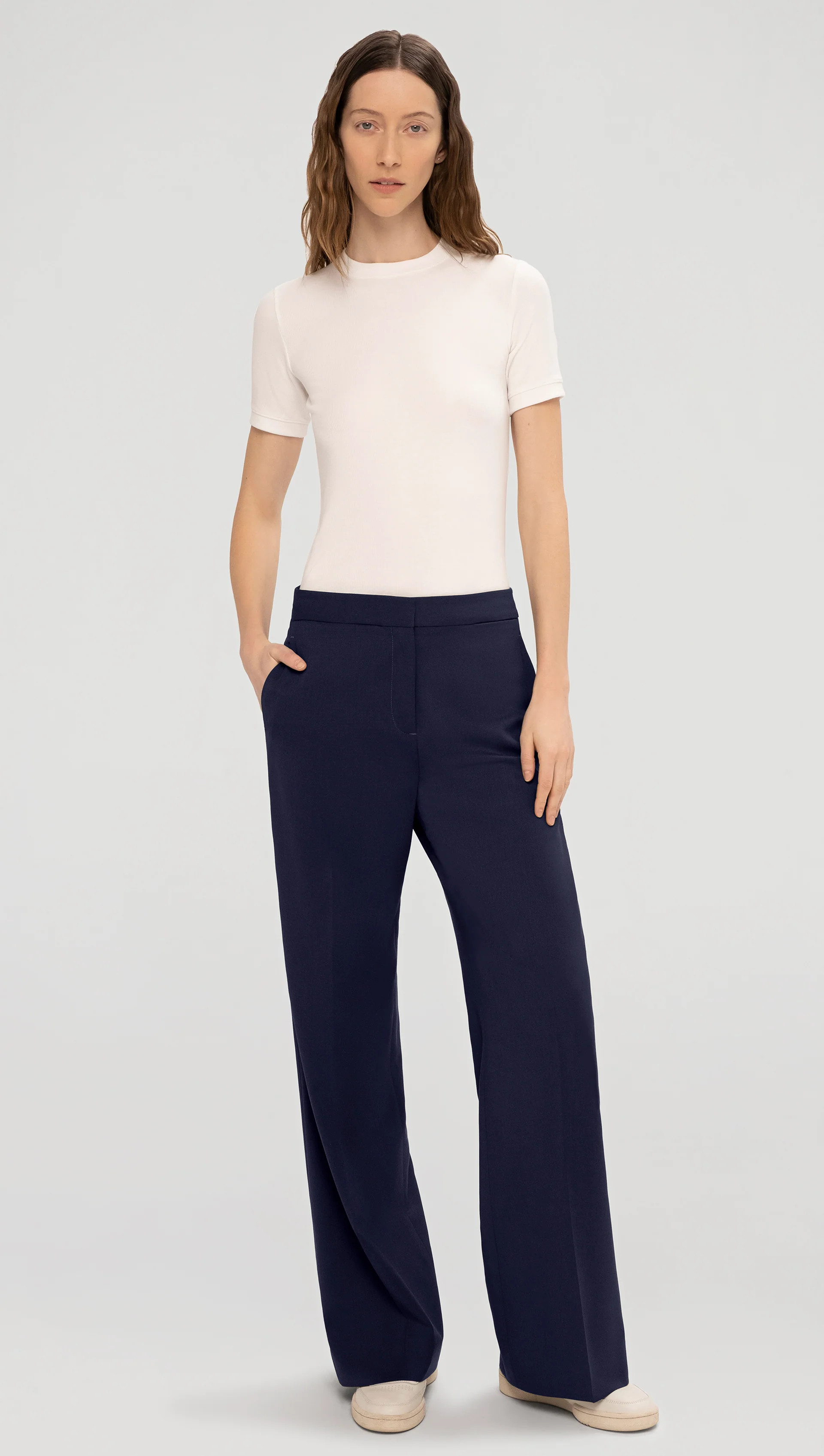 Argent: Wide Leg Trouser in Seasonless Wool | Women's Pants | Argent | Argent