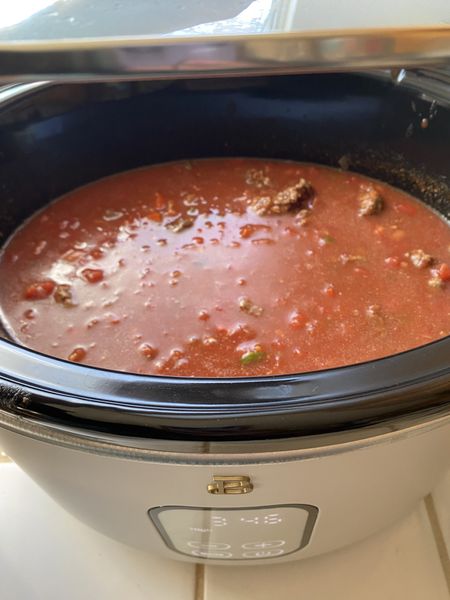 This slow cooker is so pretty and makes cooking a breeze 🧑‍🍳 Easy to use. I made soup and then this Chili Mac dinner in 4 hours on high. I love doing other things while dinner is cooking. What is your favorite cooking appliance? #cooking #slowcooker #kitchenappliances #smallkitchenappliances

#LTKsalealert #LTKhome #LTKfamily