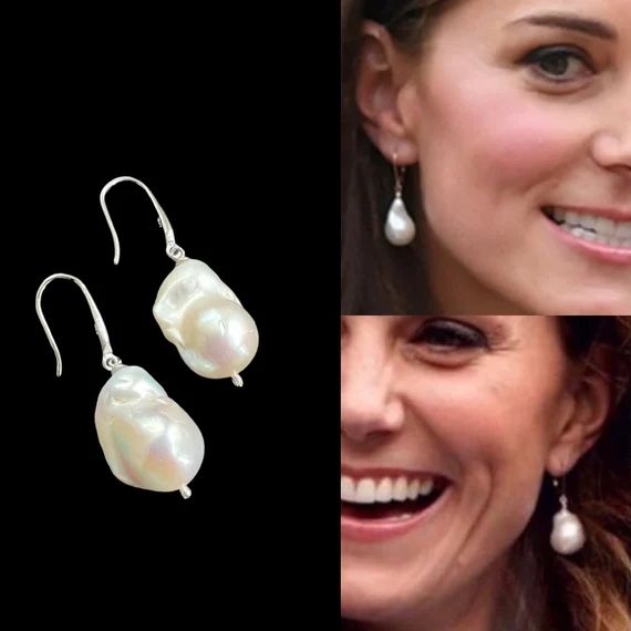 Baroque Pearl Earrings in Sterling Silver-gemstone - Etsy | Etsy (US)
