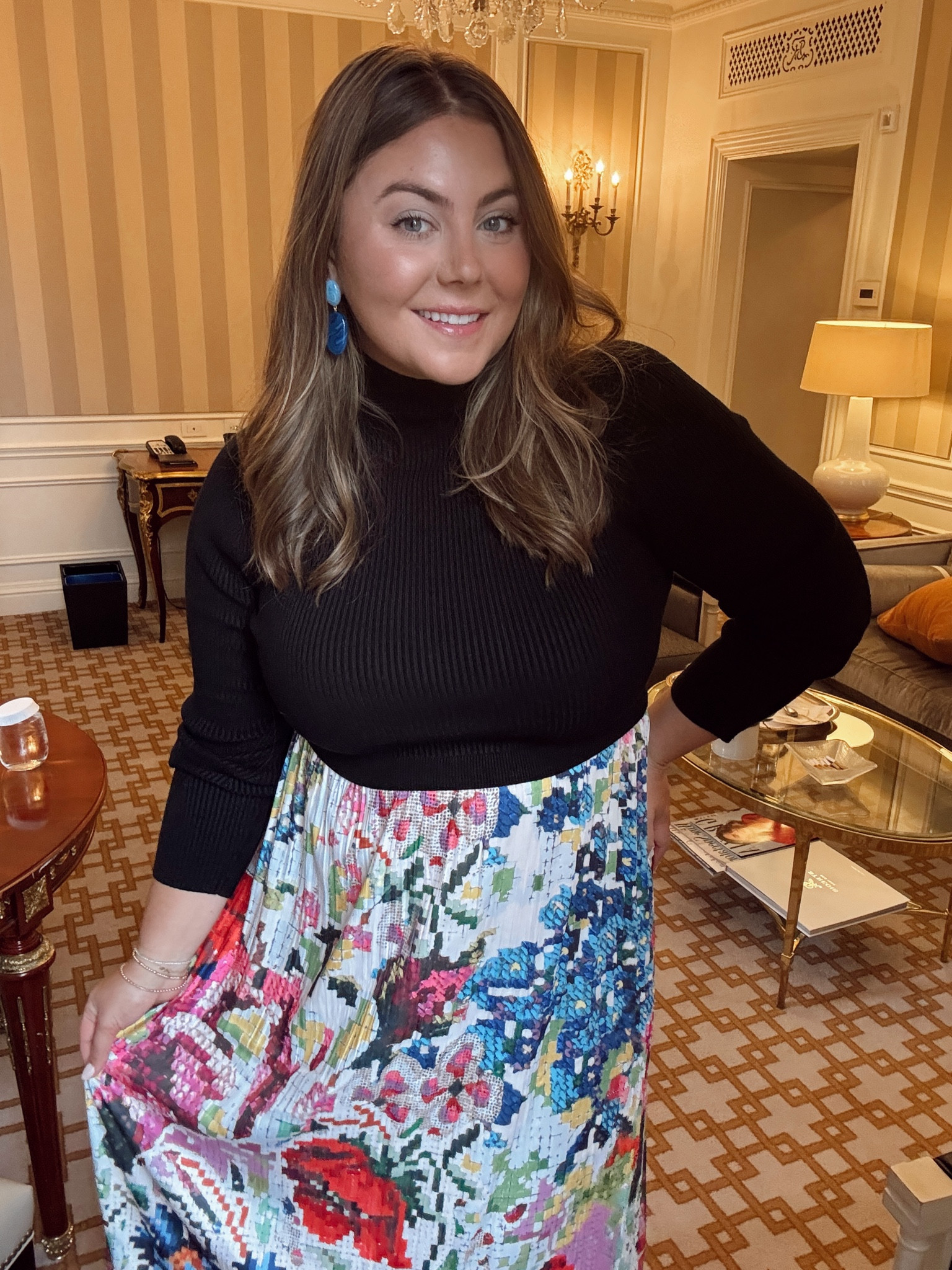 Love this stretchy dress for date night and the holidays — wearing size XL (runs generous, I recommend choosing your smaller size if between sizes). Use CARALYN30 at Anthropologie through 11/24 for 30% off! Use CARALYN20 at Spanx. 

#LTKMidsize #LTKSaleAlert #LTKStyleTip